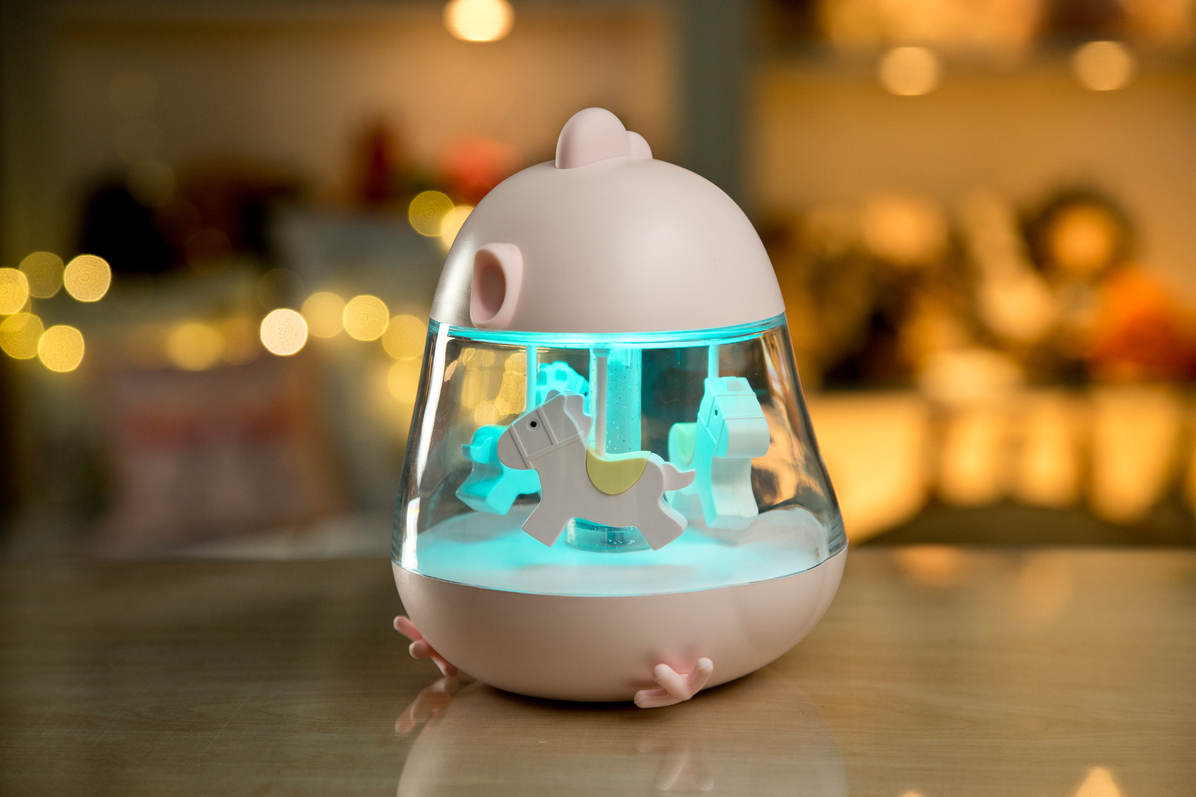 Rabbit & Friends Lampe mit Karussel und Musik Box