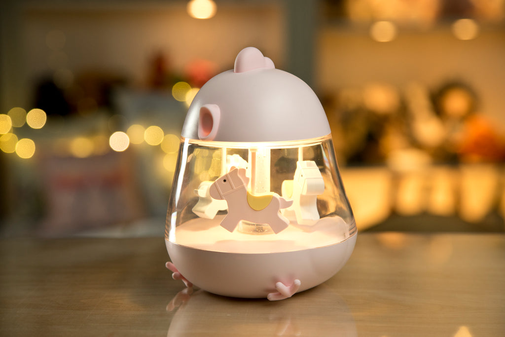 Rabbit & Friends Lampe mit Karussel und Musik Box