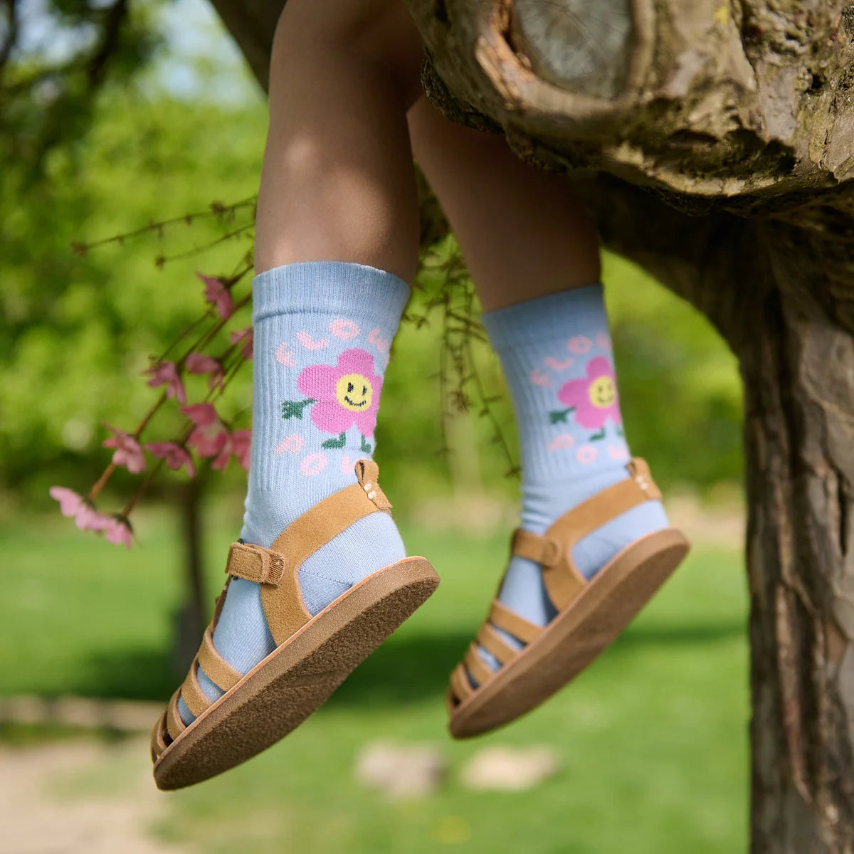 Melton Blumenpower-Socken