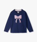 Hatley Pink Bow Sequin Crew Neck Sweater
