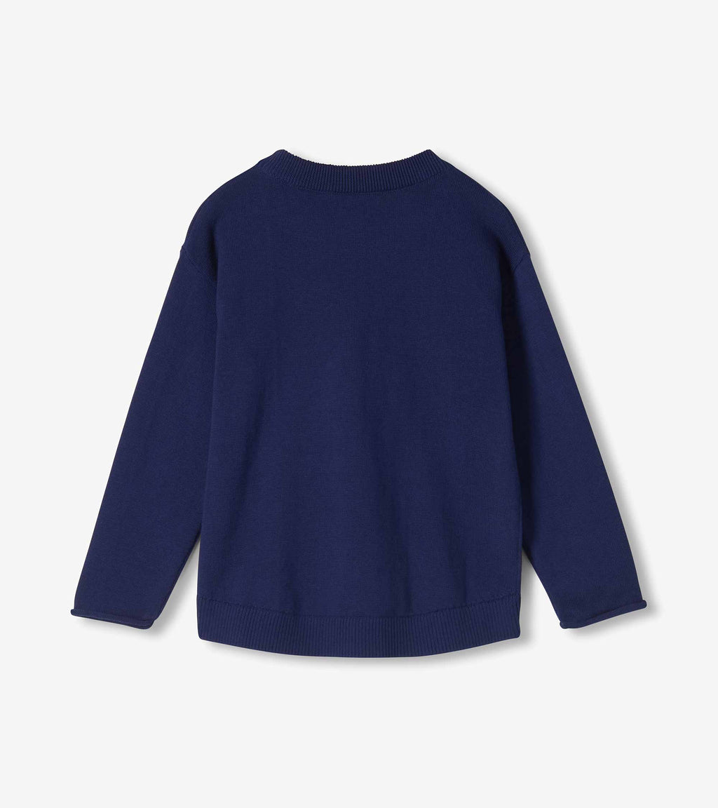 Hatley Pink Bow Sequin Crew Neck Sweater