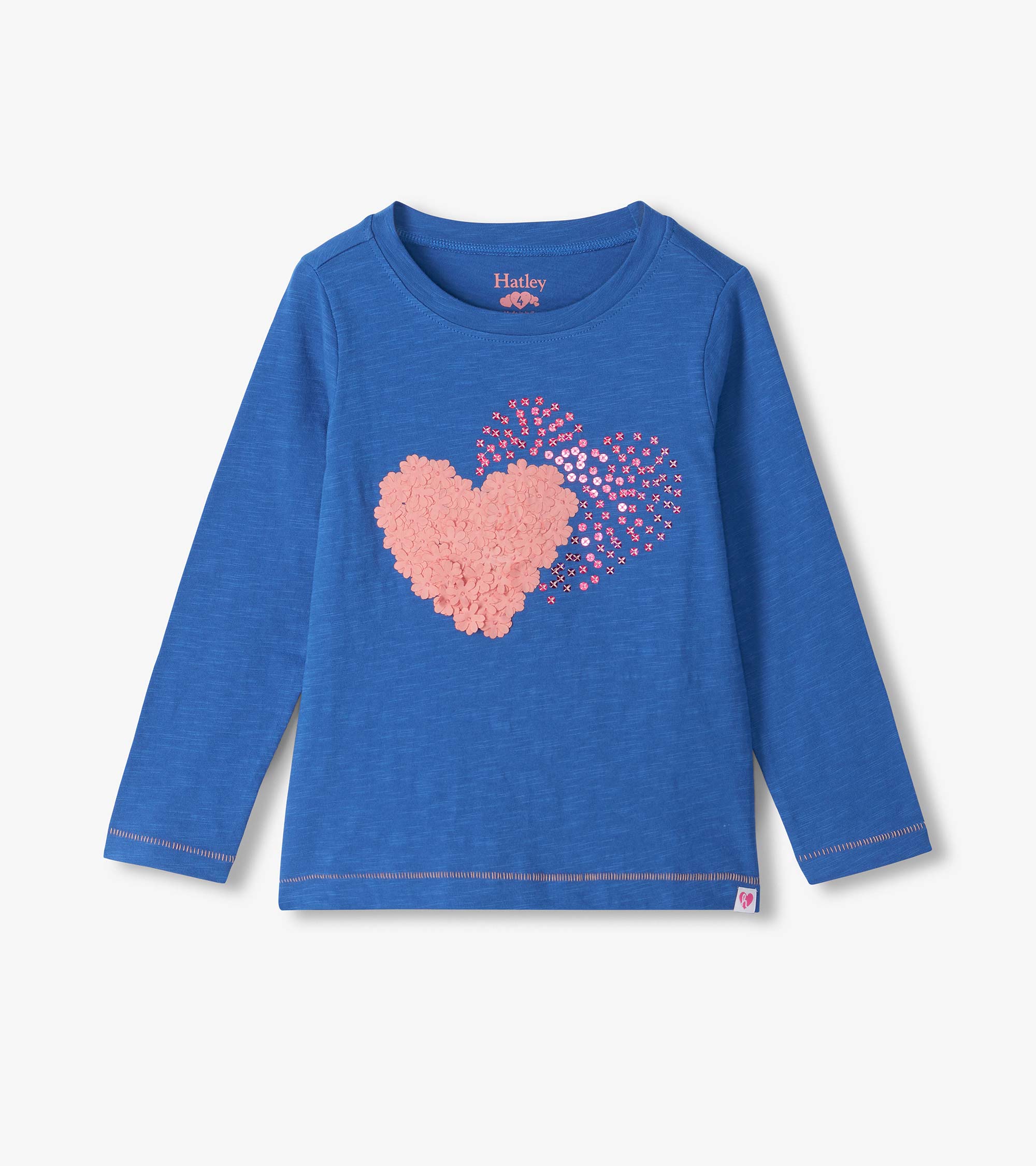 Hatley HW26 Double Hearts Long Sleeve Graphic Tee