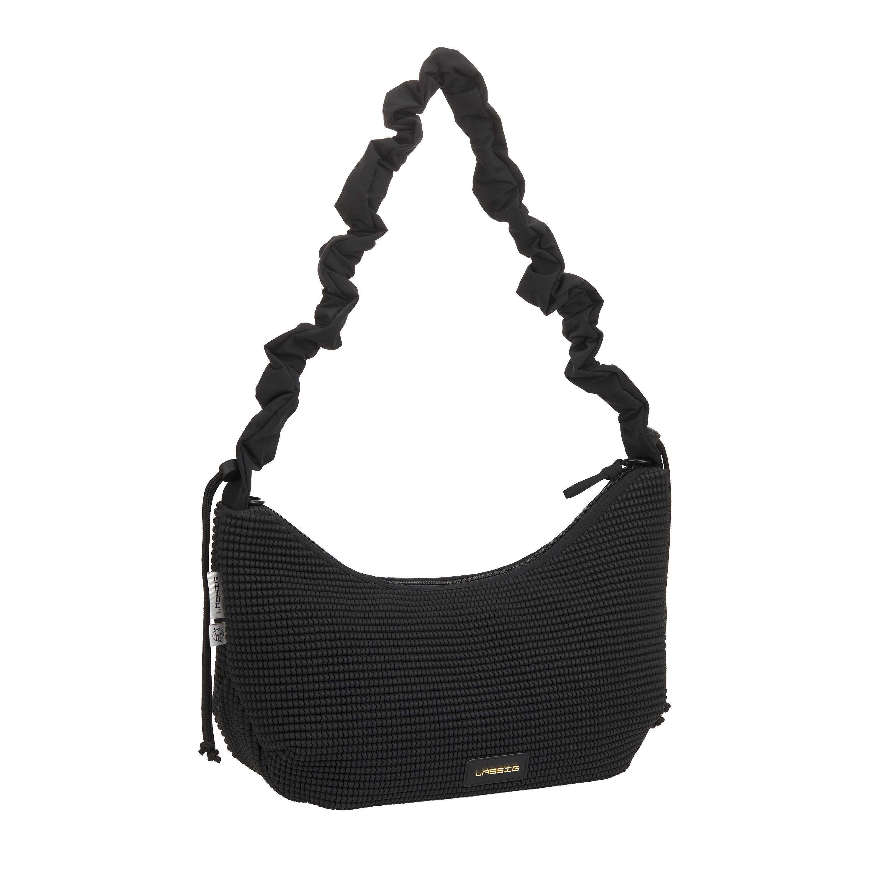 Lässig Wickeltasche Crossbody gesteppt - Lunua Bum Bag, Schwarz