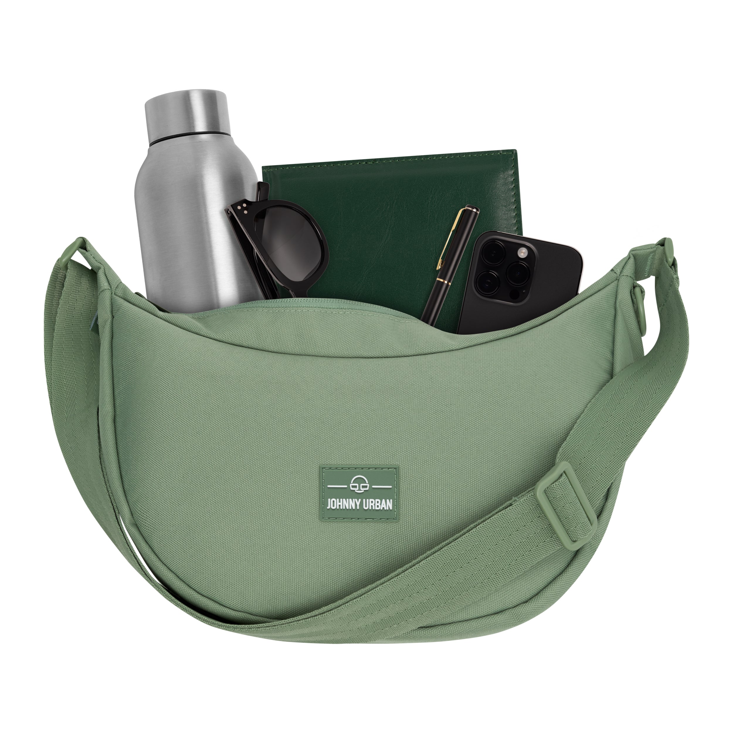 Johnny Urban Ally Medium Half Moon Bag Sage Green
