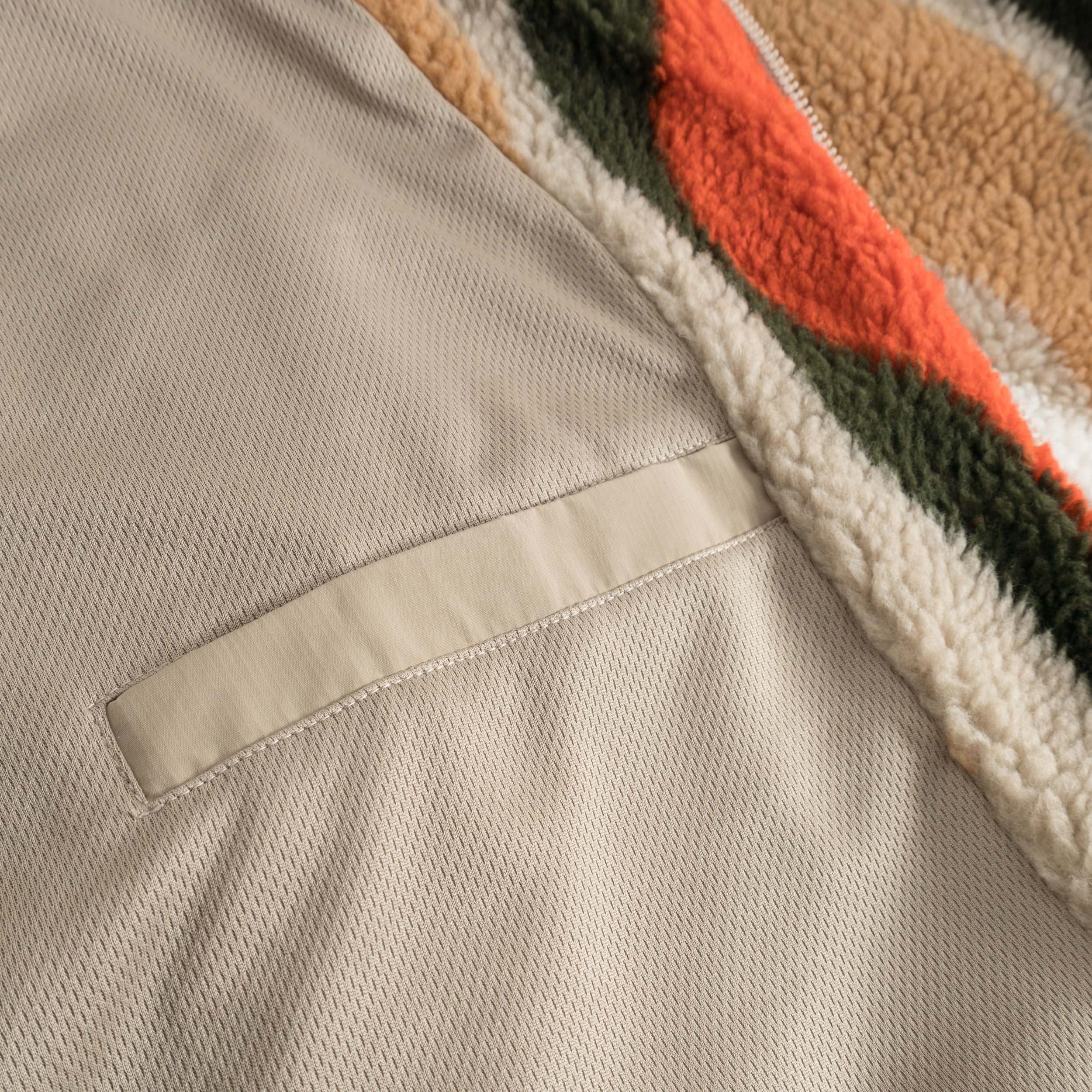 Cropped Teddy Jacket Carey Beige Print