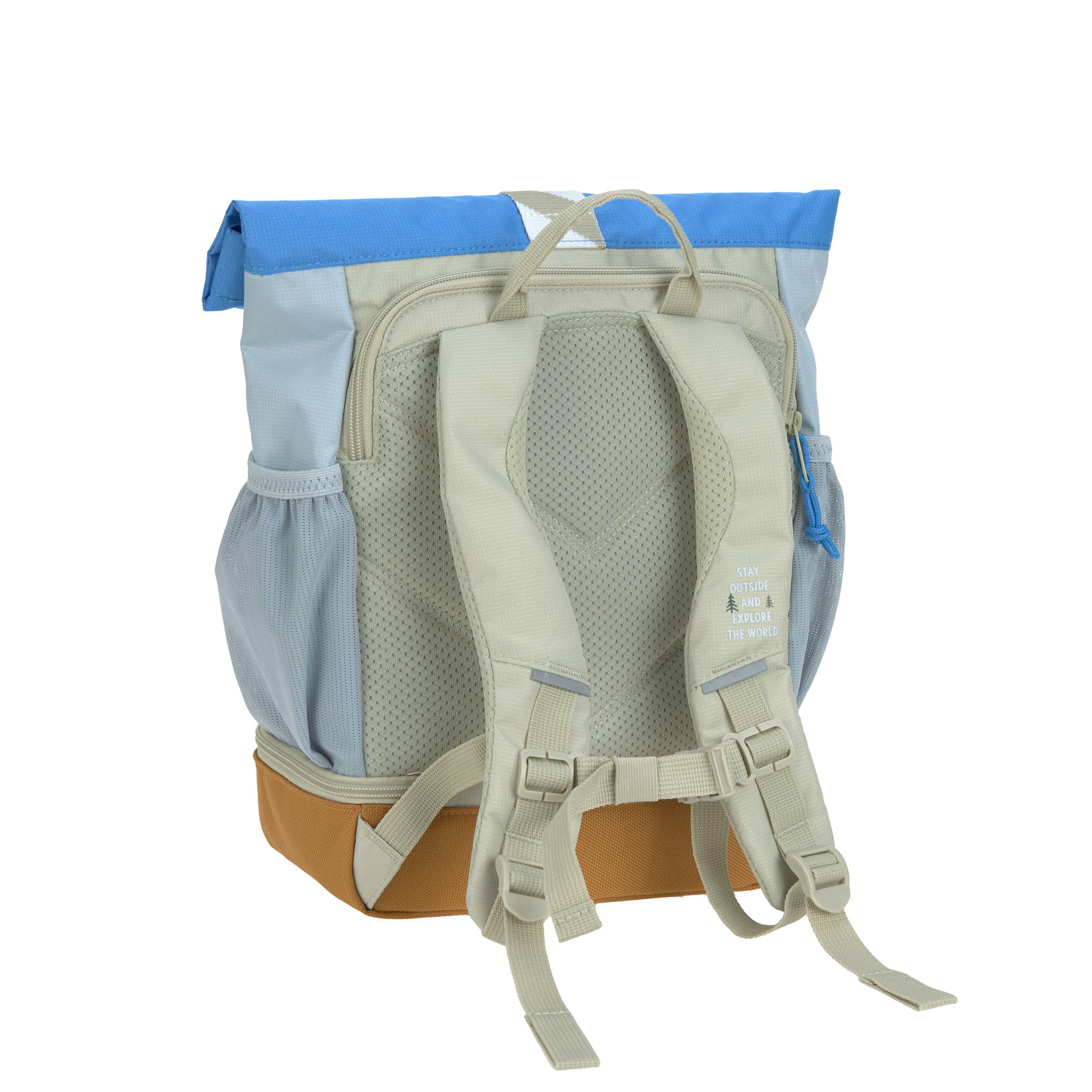 Lässig Kindergartenrucksack Rolltop - Sunny Explorer, Grün Blau