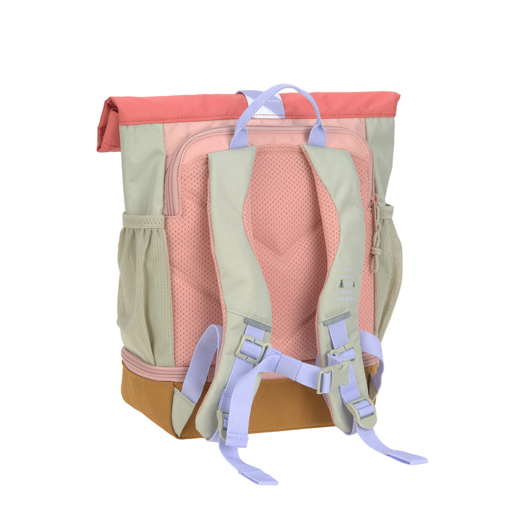 Lässig Kindergartenrucksack Rolltop - Sunny Explorer, Rosa Pink