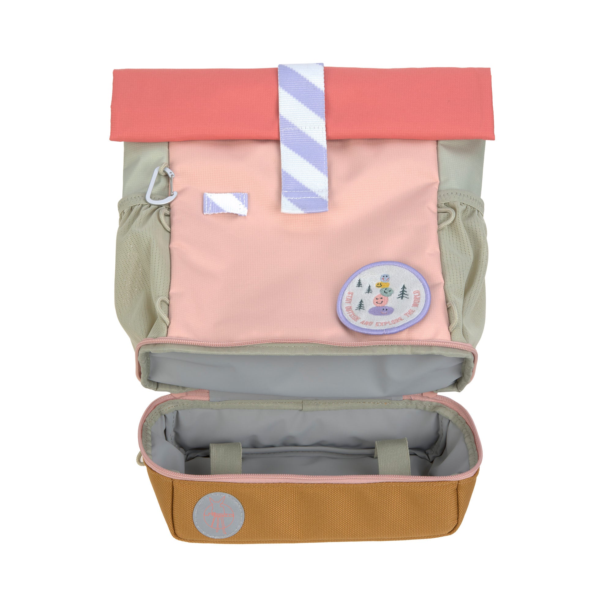 Lässig Kindergartenrucksack Rolltop - Sunny Explorer, Rosa Pink