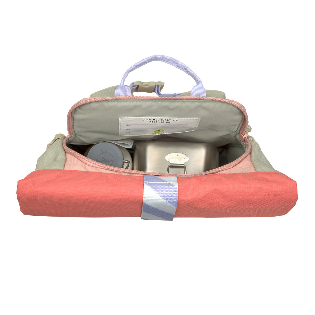 Lässig Kindergartenrucksack Rolltop - Sunny Explorer, Rosa Pink
