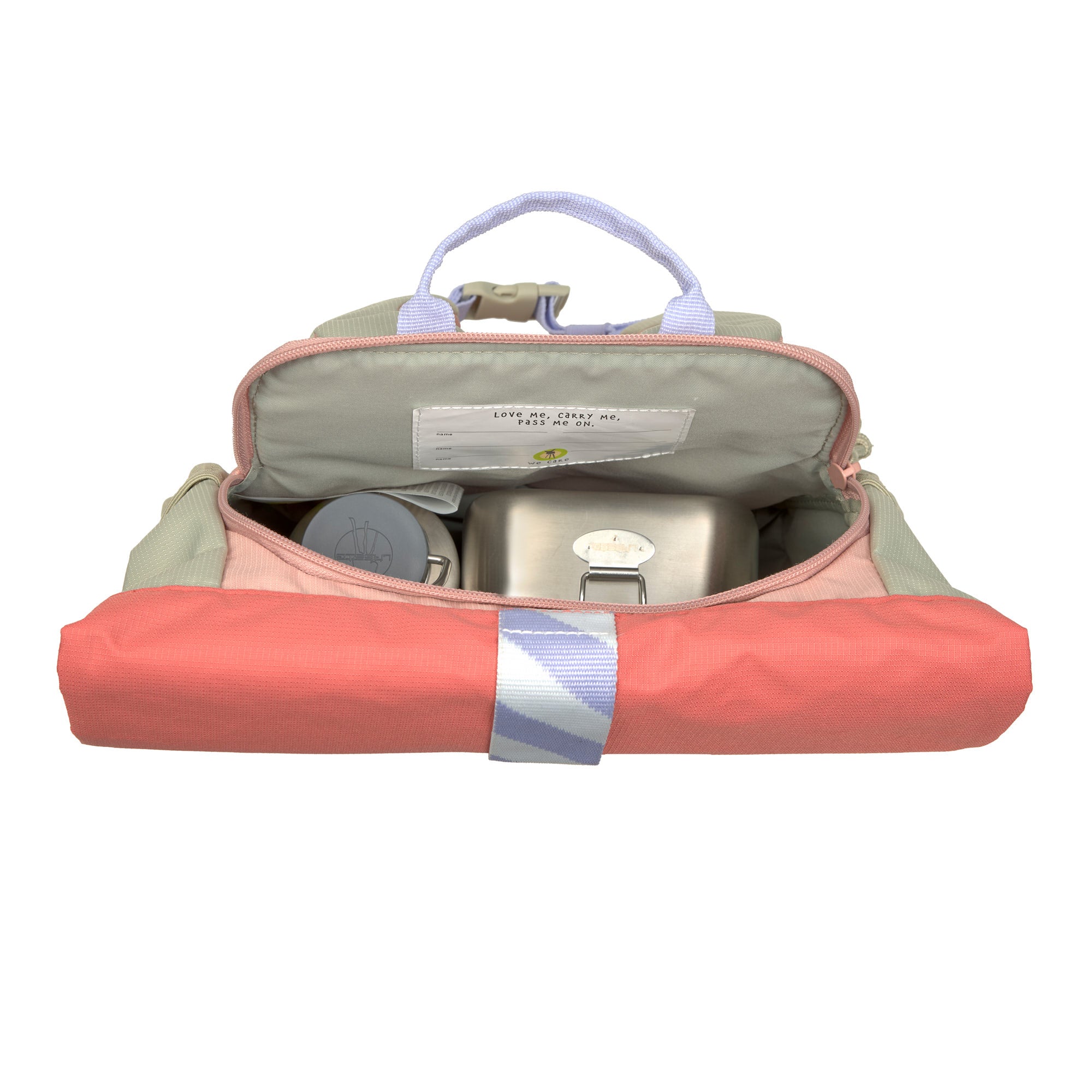 Lässig Kindergartenrucksack Rolltop - Sunny Explorer, Rosa Pink