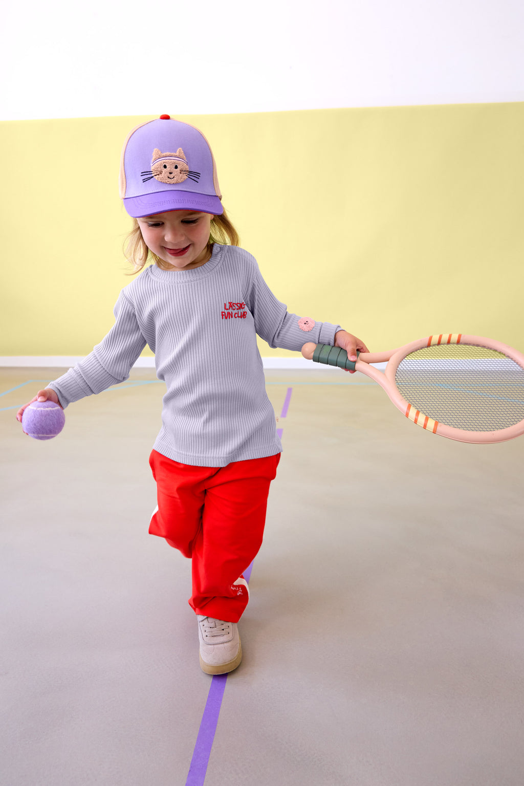 Lässig Basecap Kinder - Katze, Rosa