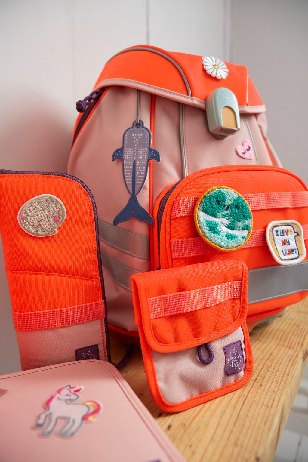 Lässig Textil-Sticker (3 Stk) - Schul Set Unique, Einhorn