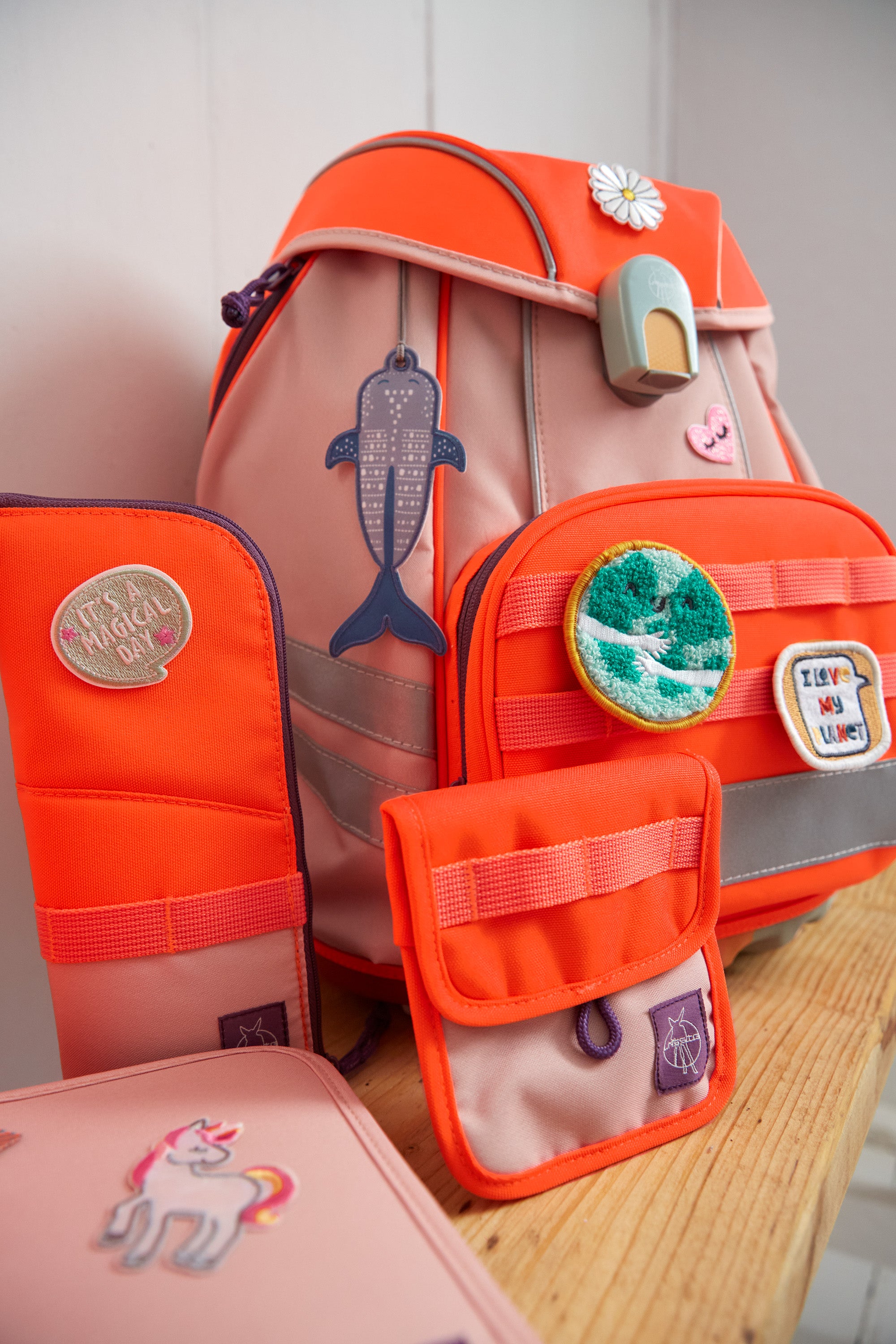 Lässig Textil-Sticker (3 Stk) - Schul Set Unique, Einhorn