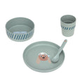 Lässig Kindergeschirr Set (Teller - Schüssel - Becher - Löffel) - Tiny Team, Hund