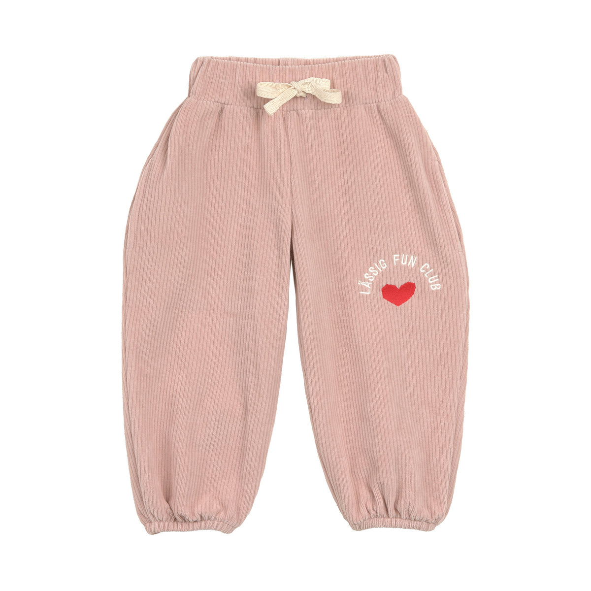 Lässig KINDER HOSE CORD - BIO BAUMWOLLE, HERZEN ALTROSA