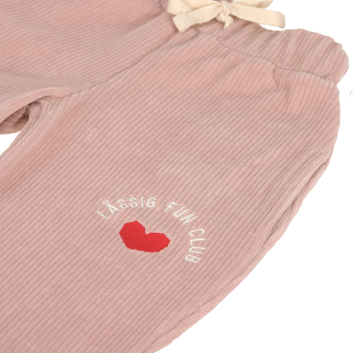 Lässig KINDER HOSE CORD - BIO BAUMWOLLE, HERZEN ALTROSA