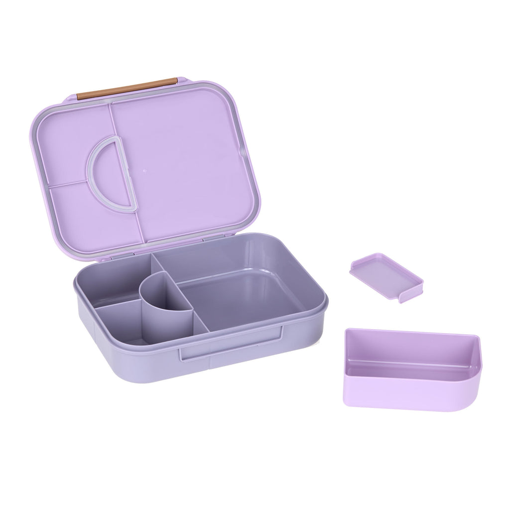 Lässig Brotdose Kinder - Bento Lunchbox, Little Gang Herz Lila