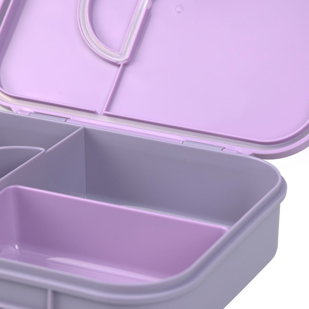 Lässig Brotdose Kinder - Bento Lunchbox, Little Gang Herz Lila