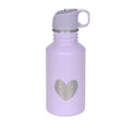 Lässig Edelstahl Kinder Trinkflasche - Little Gang, Herz, Lila