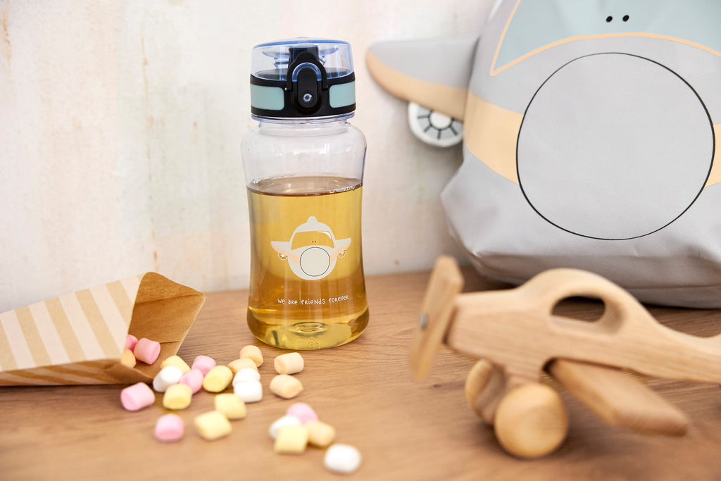 LässigTritan Kinder Trinkflasche 420 ml - Tiny Drivers, Flugzeug