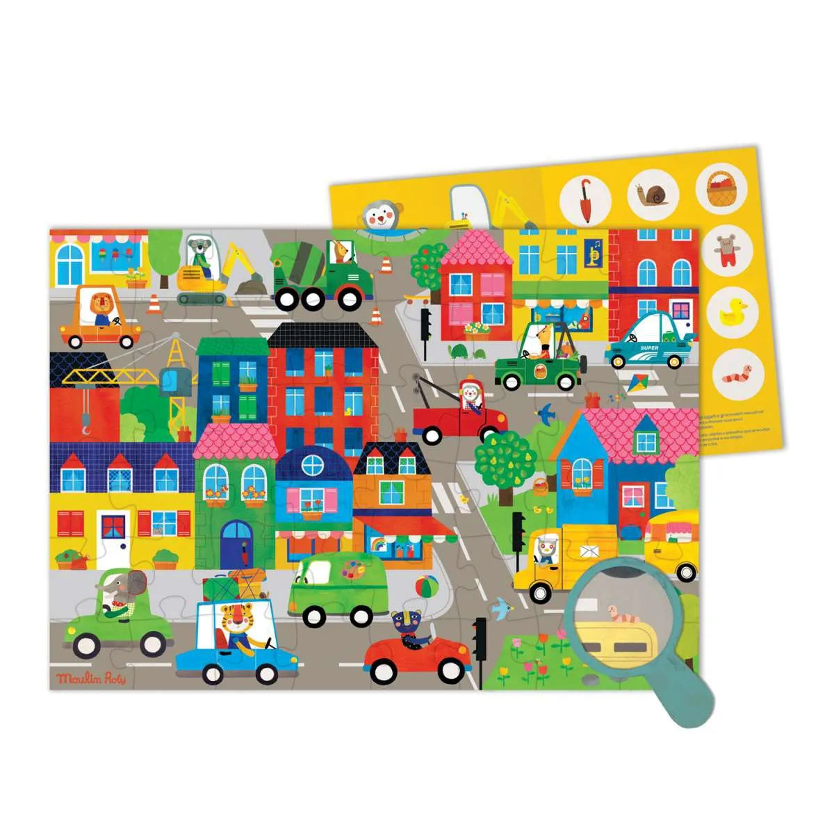 Moulin Roty Puzzle In der Stadt! (48 Teile)