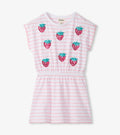 Hatley Strawberry Stripes Cinched Waist Relaxed Dress