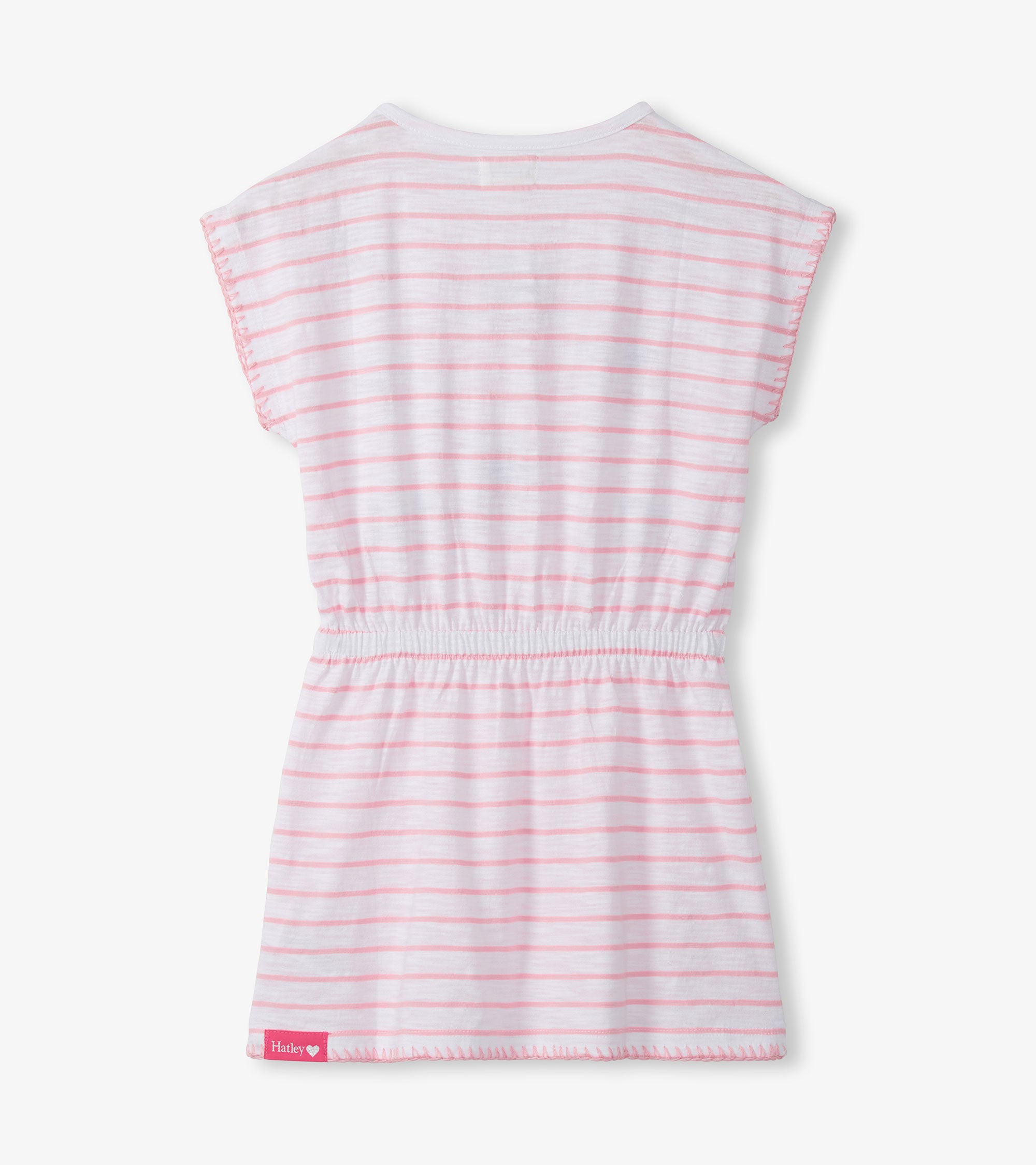 Hatley Strawberry Stripes Cinched Waist Relaxed Dress