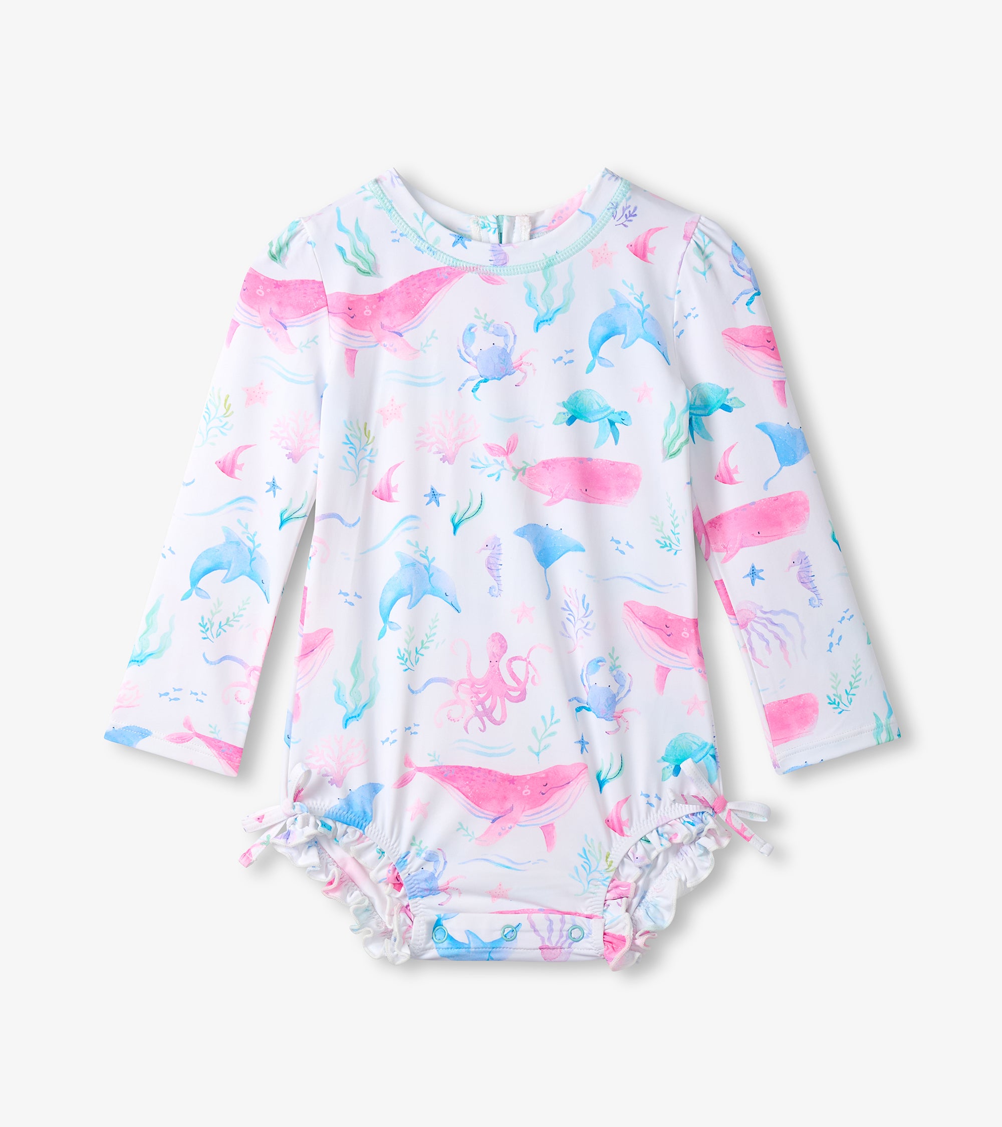 Hatley Painted Sealife Rashguard Swimsuit