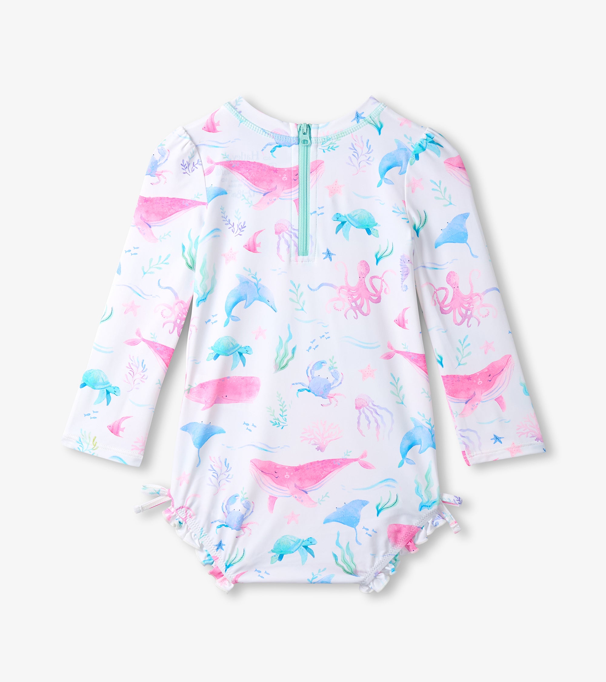 Hatley Painted Sealife Rashguard Swimsuit