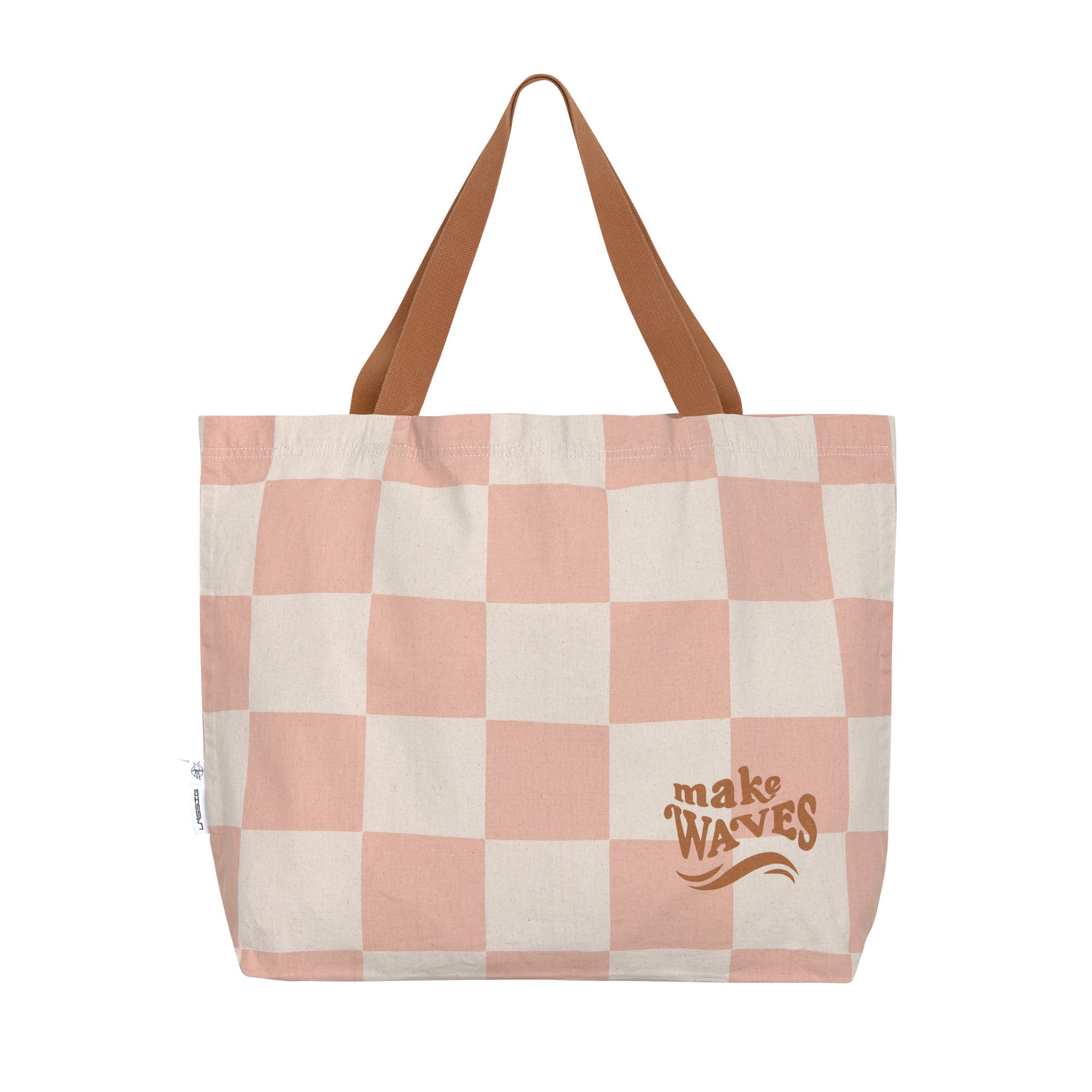 Lässig Beach Shopper - Kariert, Rosa