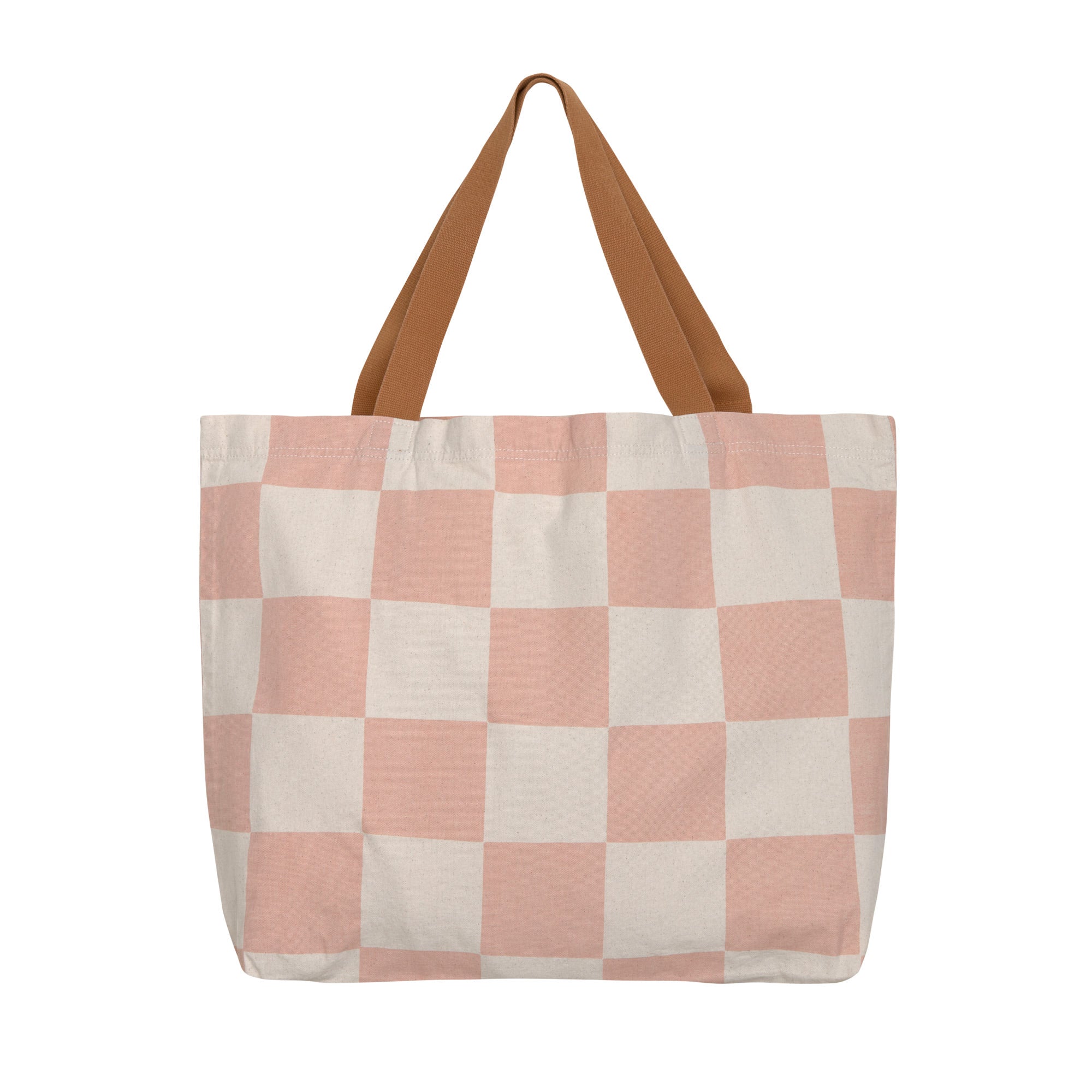 Lässig Beach Shopper - Kariert, Rosa