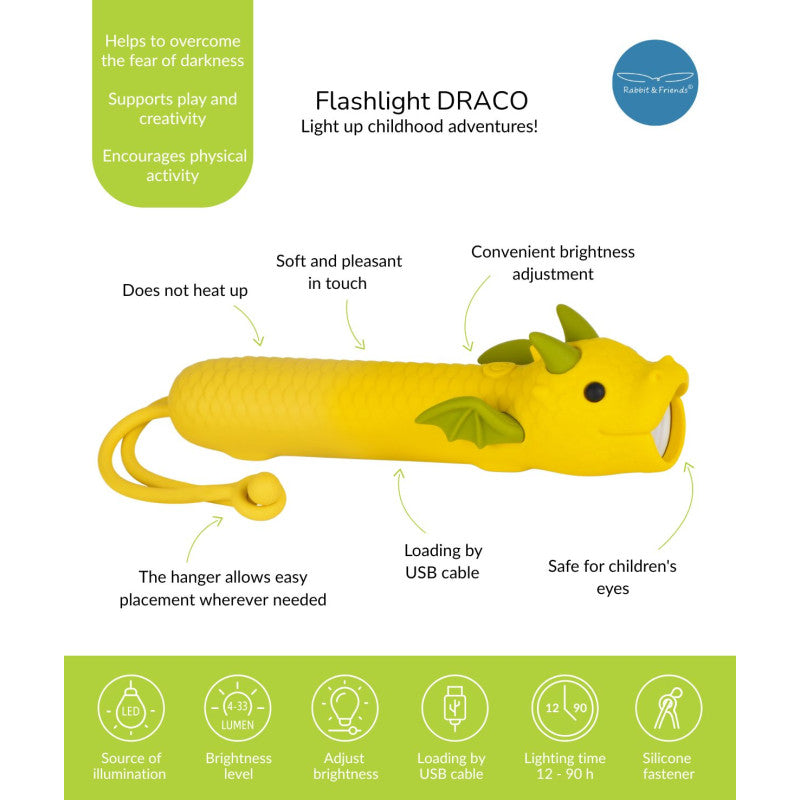 Rabbit & Friends Flashlight Dragon DRACO