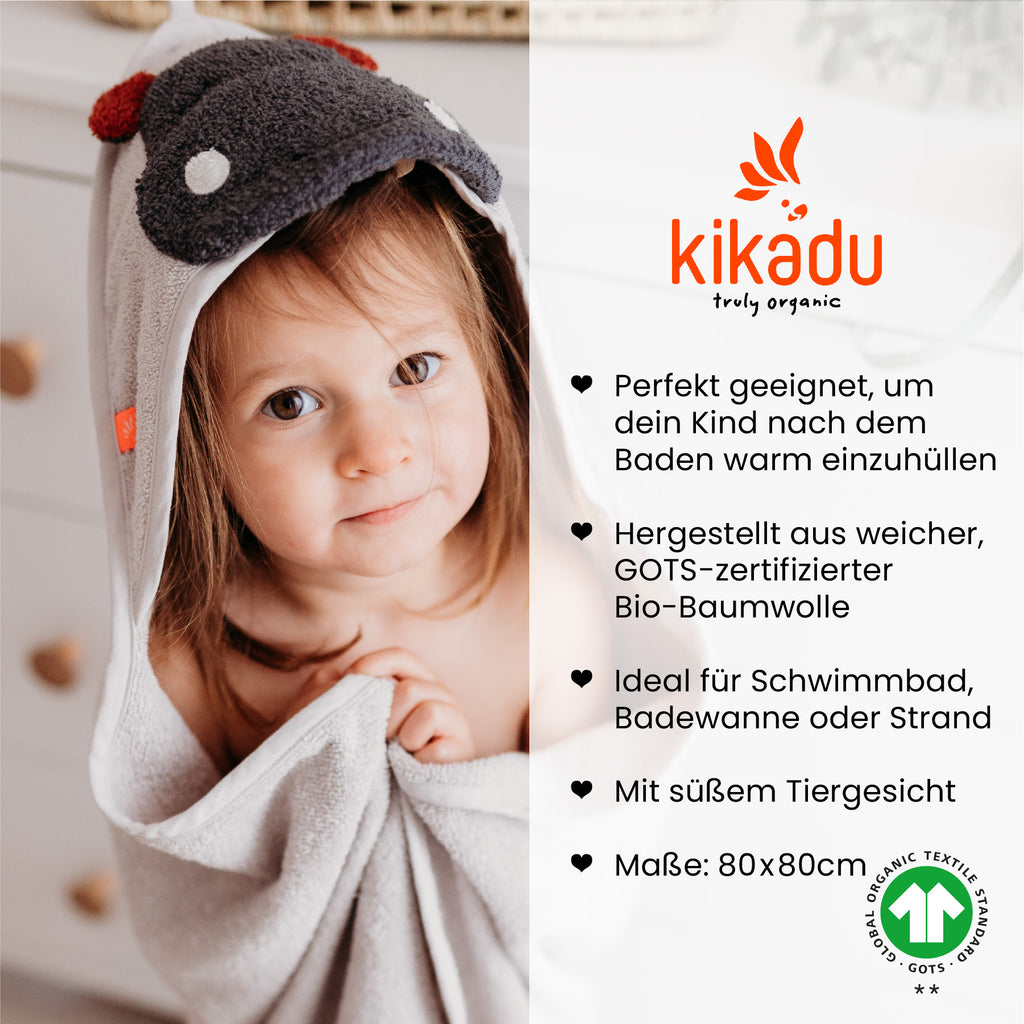 Kikadu Kapuzen-Handtuch Hippo