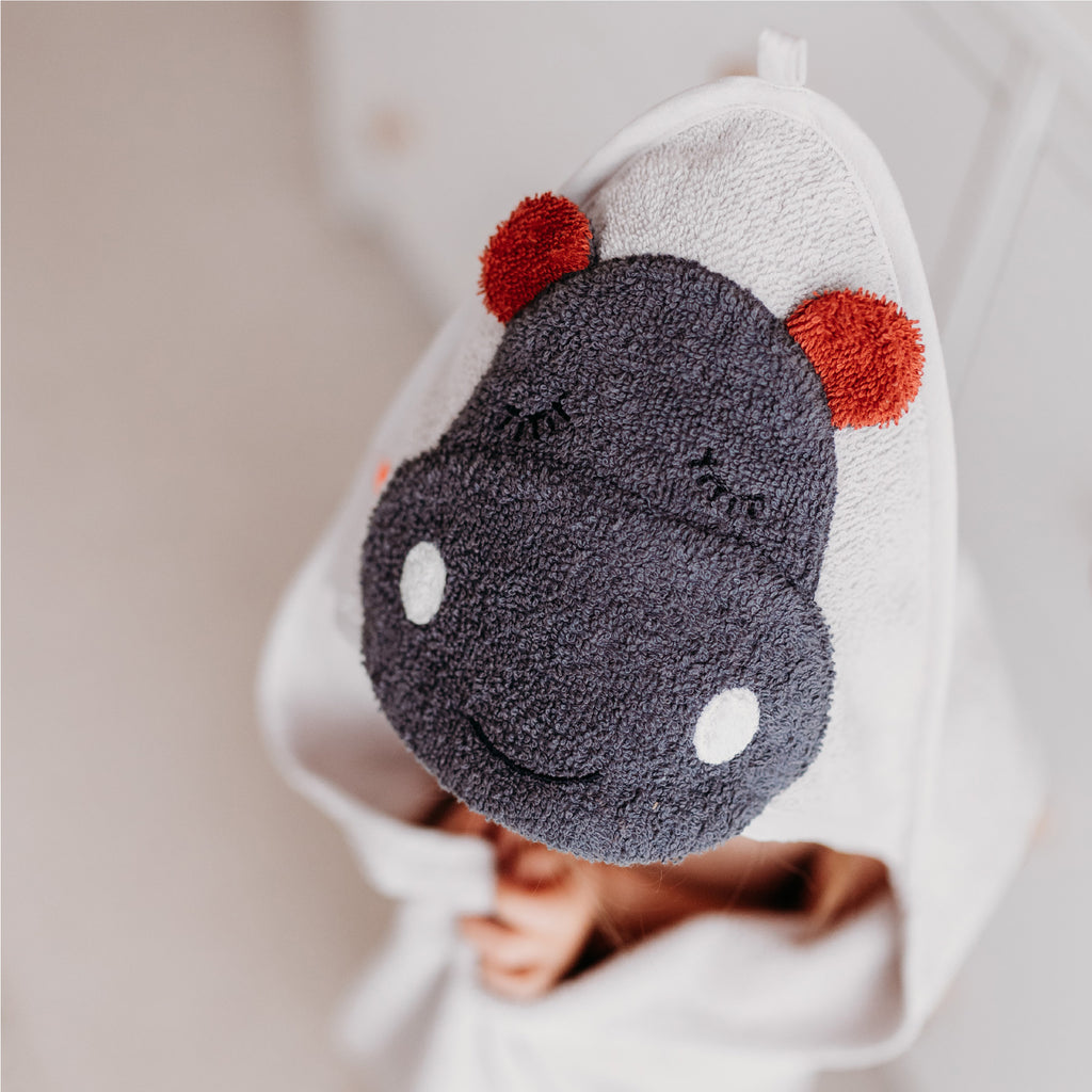 Kikadu Kapuzen-Handtuch Hippo