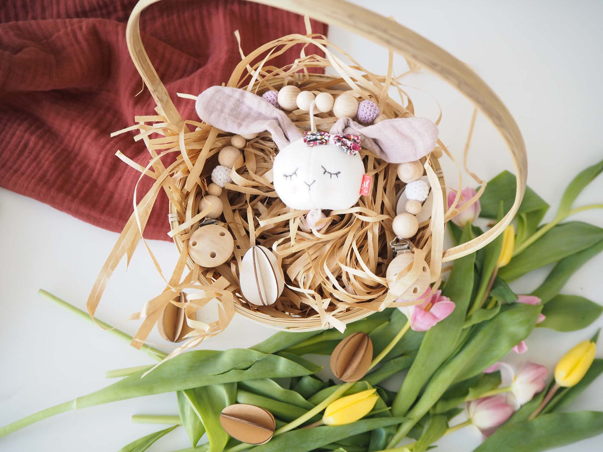 Kikadu Kinderwagenkette Hase Mädchen