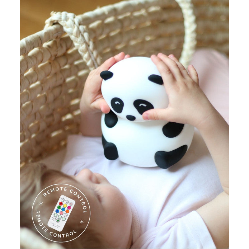 Rabbit & Friends Panda Silicone Lamp with Remote Control
