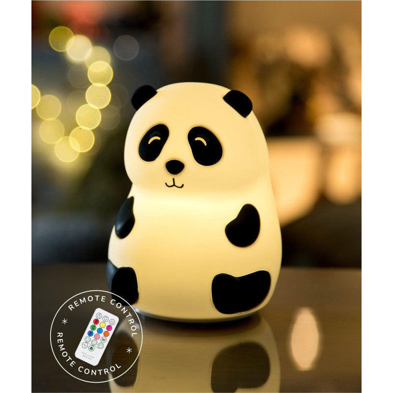 Rabbit & Friends Panda Silicone Lamp with Remote Control
