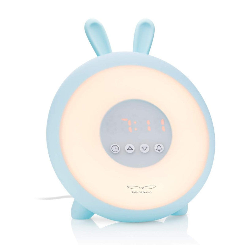 Rabbit & Friends Rabbit Wake Up Lamp with Alarm Clock, Blue