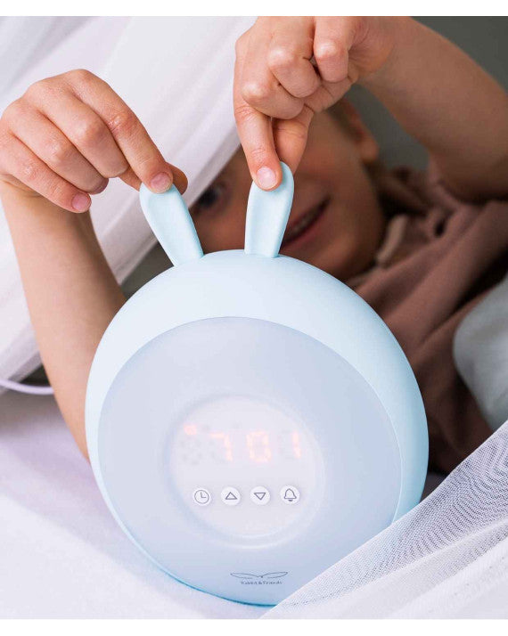 Rabbit & Friends Rabbit Wake Up Lamp with Alarm Clock, Blue